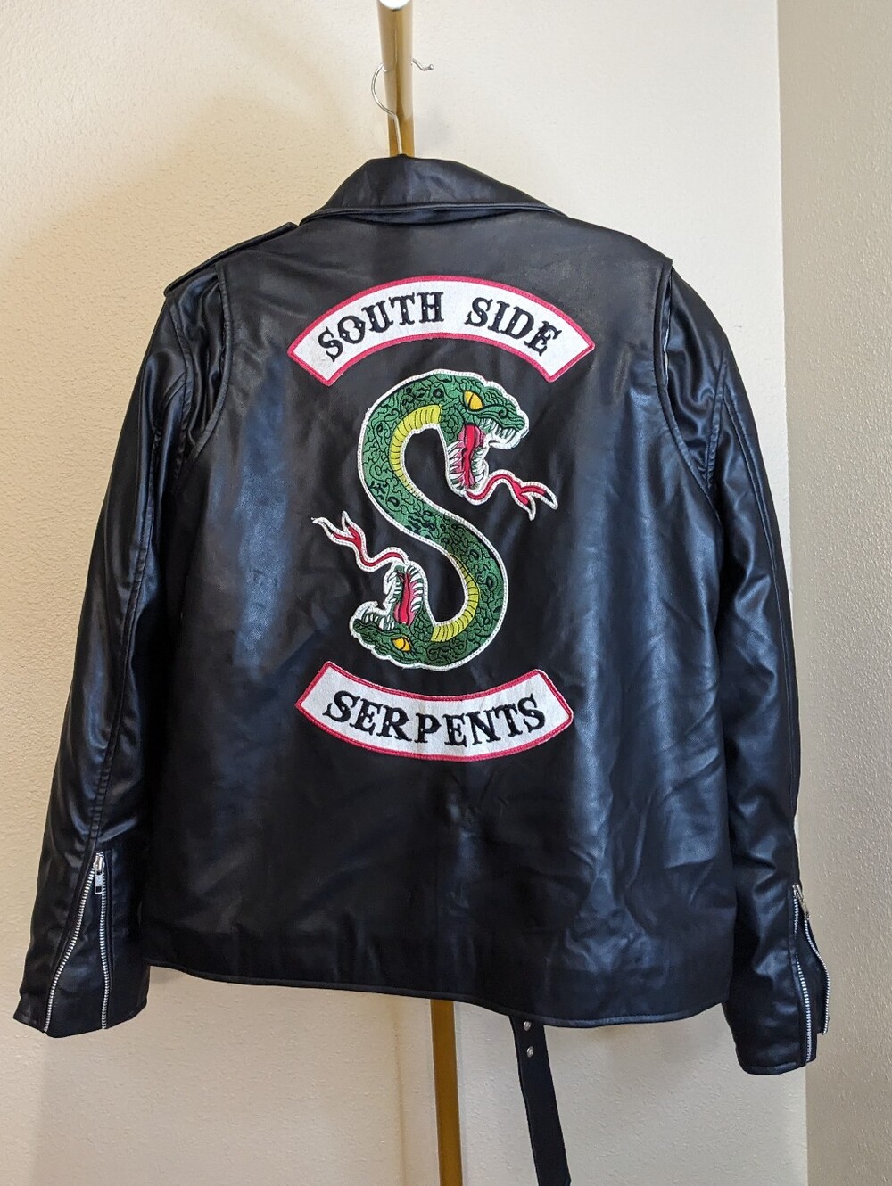 South Side Serpents Black Leather Moto Jacket